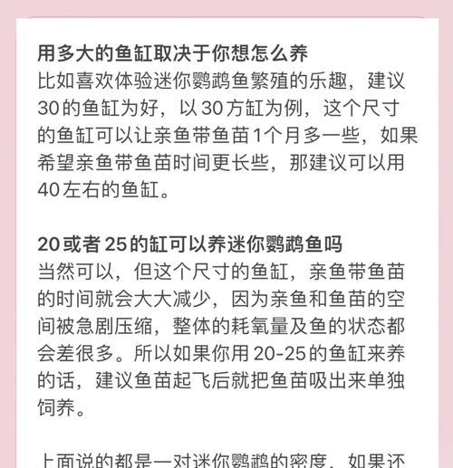 宠物小鱼的喂养频率及注意事项（了解宠物小鱼的饮食习惯，做好喂养的准备）(图1)