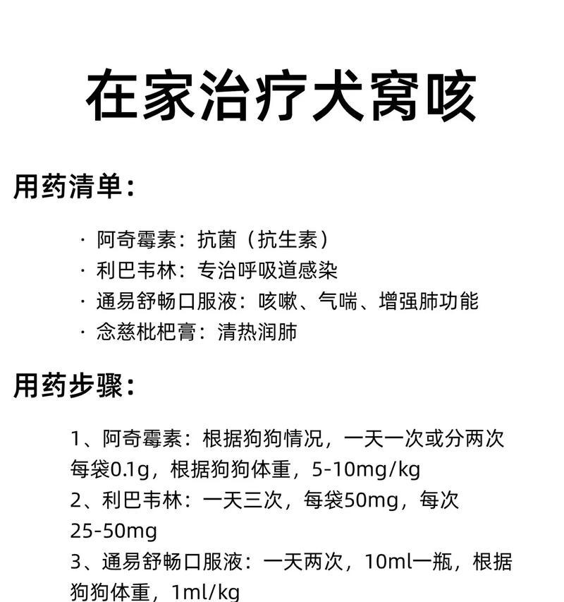 犬窝咳多久可以治愈？（治疗犬窝咳的关键措施与预防方法）(图3)